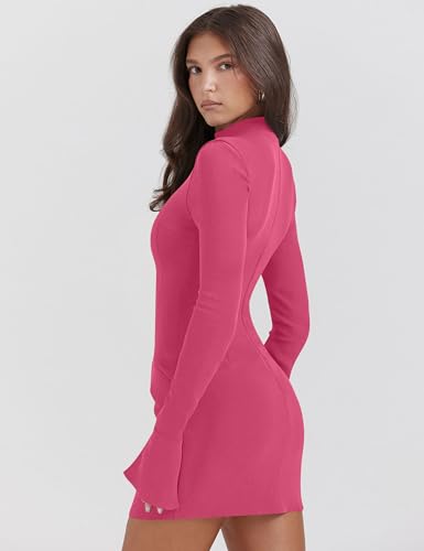 EBXN Women's Long Sleeve Mock Turtle Neck