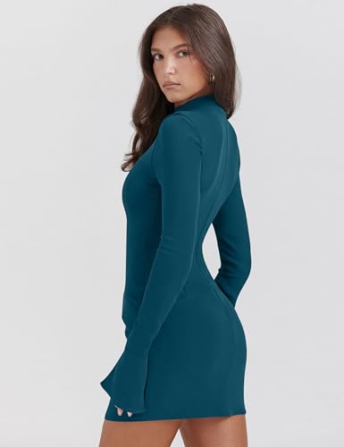 EBXN Women's Long Sleeve Mock Turtle Neck