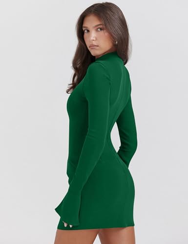 EBXN Women's Long Sleeve Mock Turtle Neck