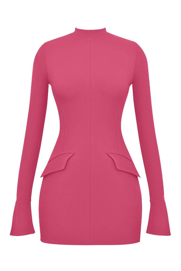 EBXN Women's Long Sleeve Mock Turtle Neck
