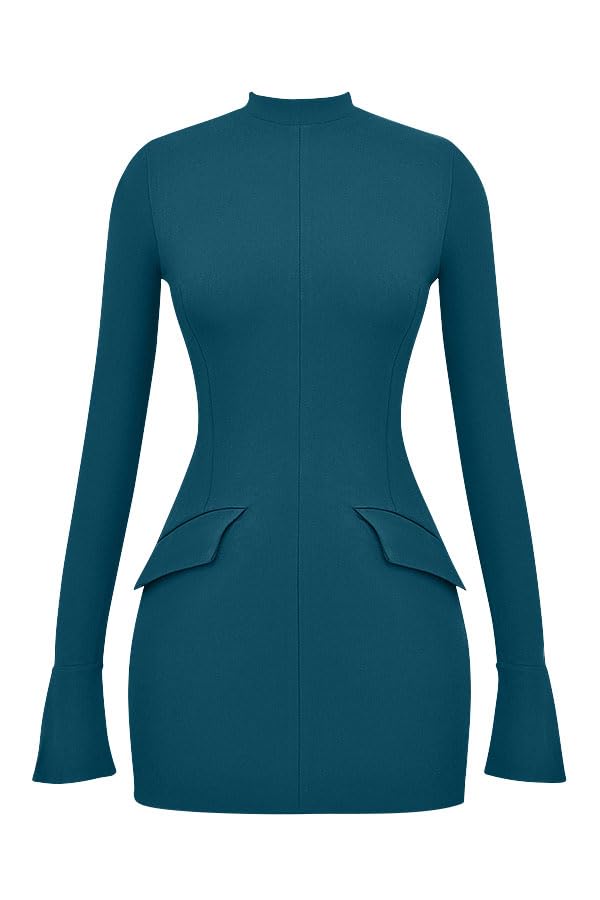 EBXN Women's Long Sleeve Mock Turtle Neck