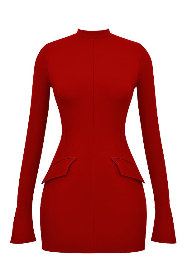 EBXN Women's Long Sleeve Mock Turtle Neck