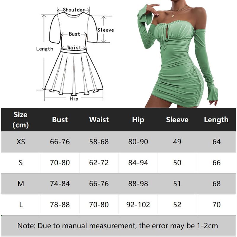 Vestido Sexy Mujer Manga Larga