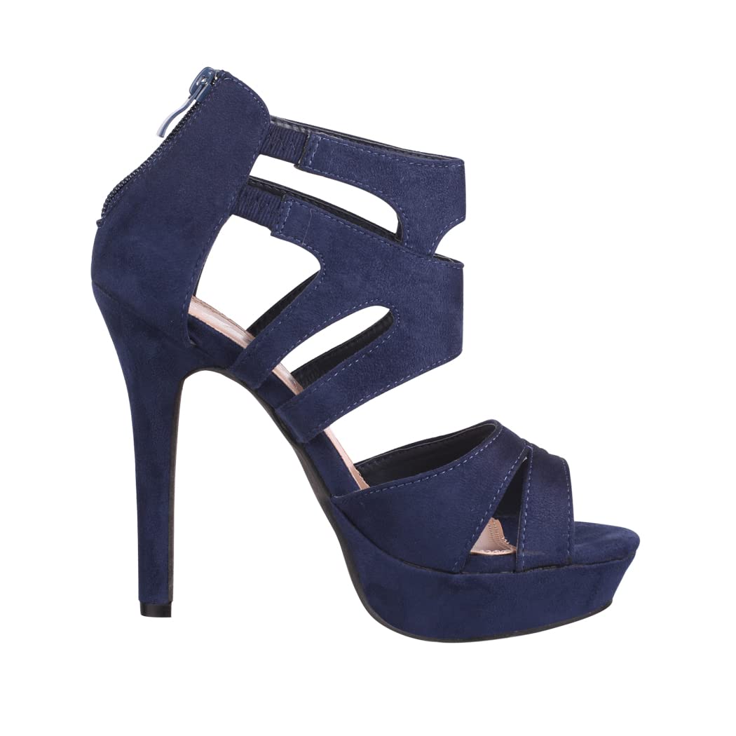 EBXN Zapato de Tacón Alto Mujer Abierto Stilettos Chunkyrayan