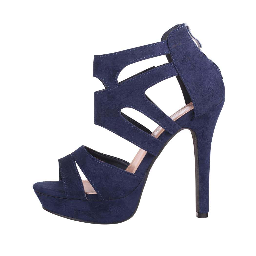 EBXN Zapato de Tacón Alto Mujer Abierto Stilettos Chunkyrayan