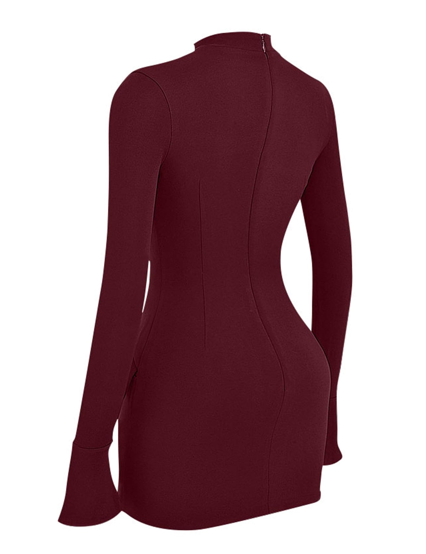 EBXN Women's Long Sleeve Mock Turtle Neck