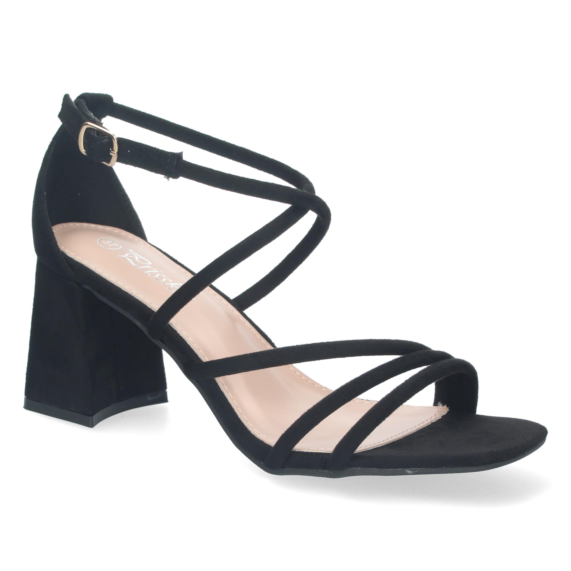 EBXN Sandalia de Tacon para Mujer