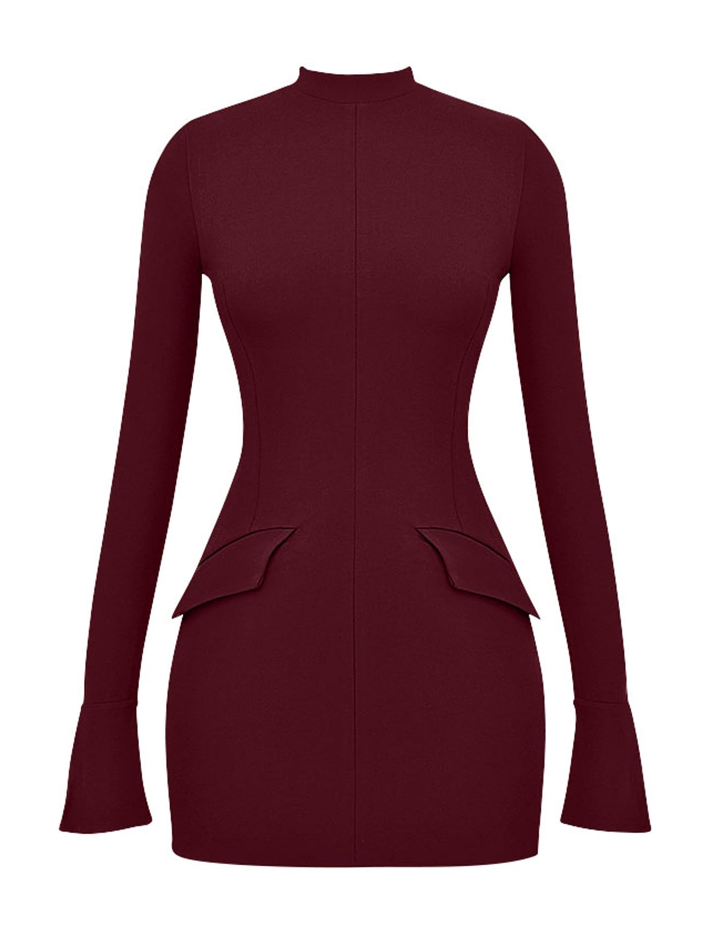 EBXN Women's Long Sleeve Mock Turtle Neck