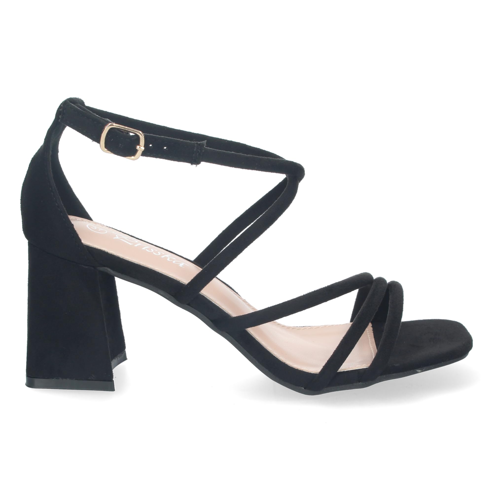 EBXN Sandalia de Tacon para Mujer