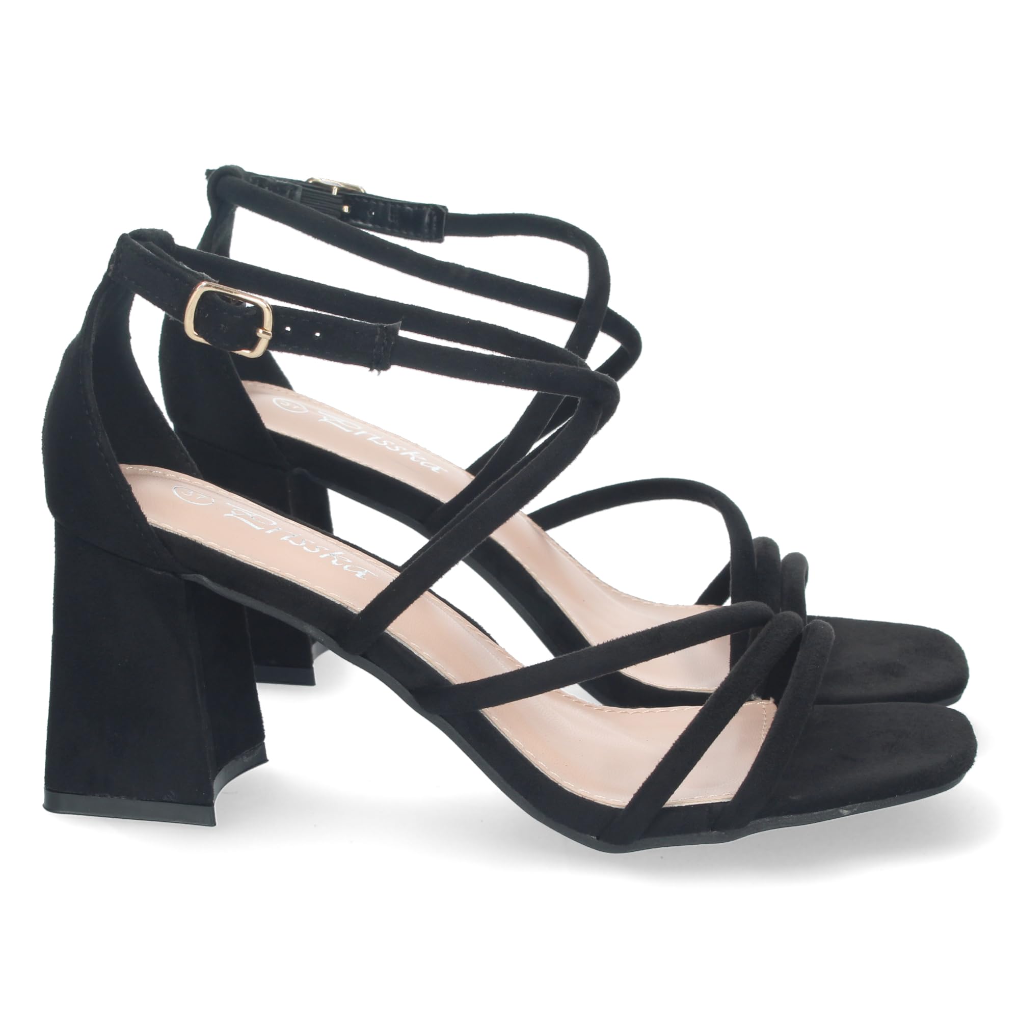 EBXN Sandalia de Tacon para Mujer