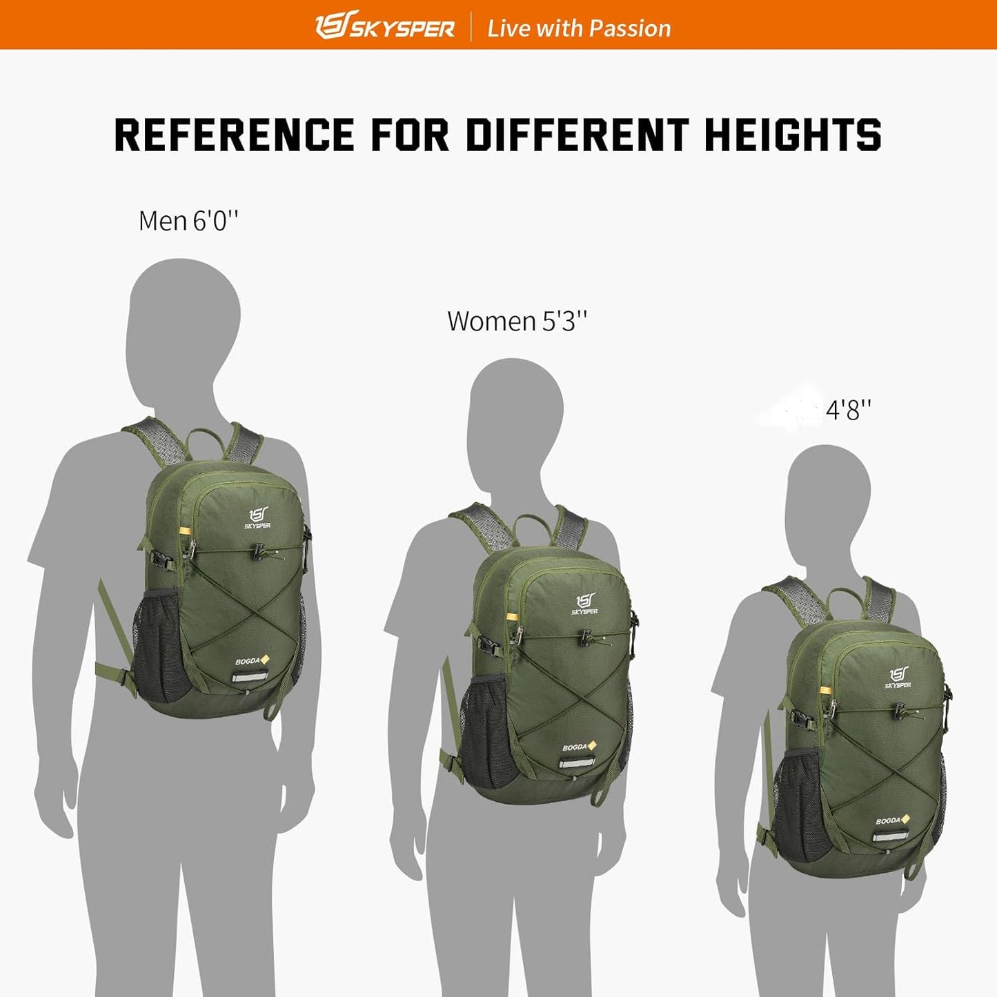 EBXN Mochila pequeña de senderismo
