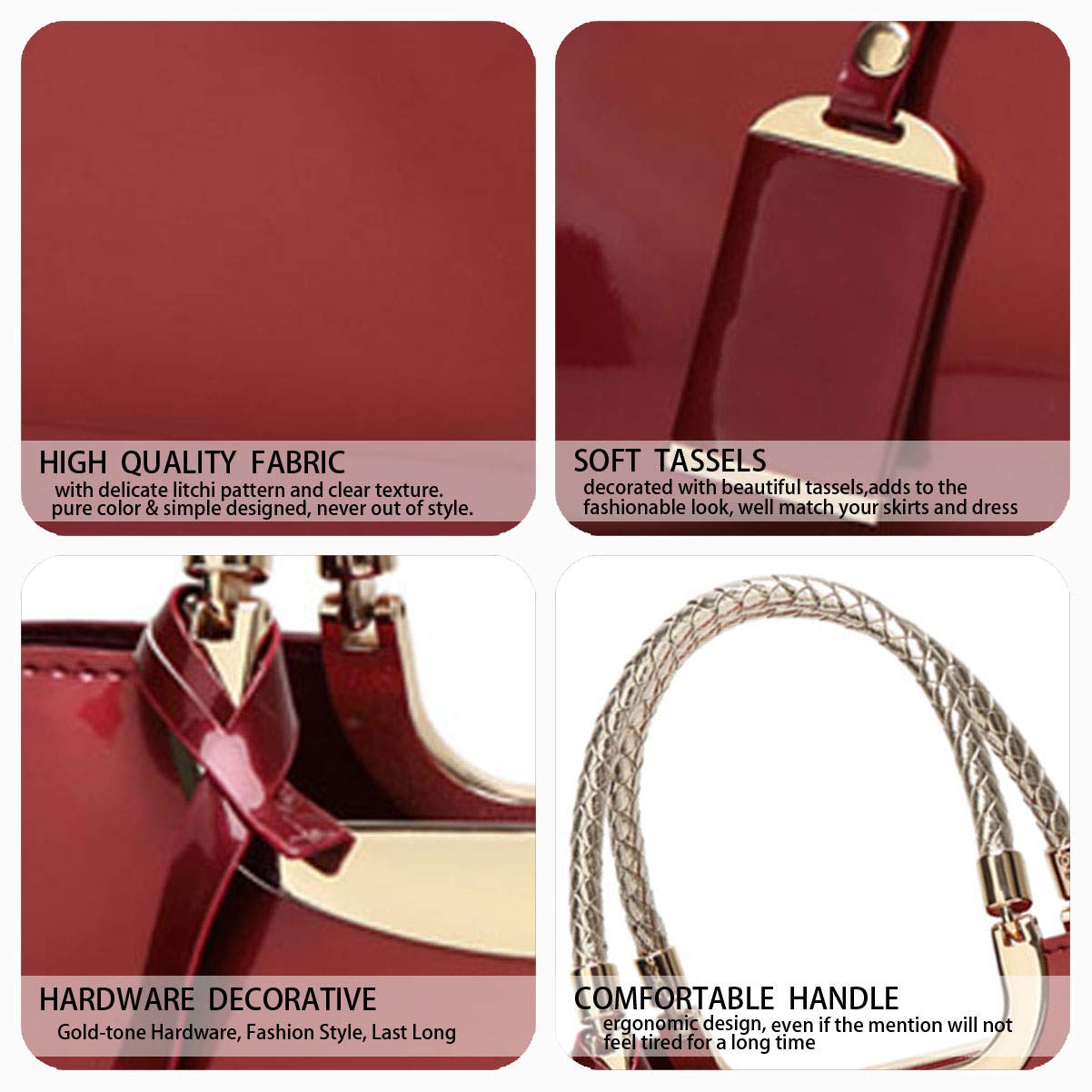 EBXN Mujer Bolsos de Mano Casual