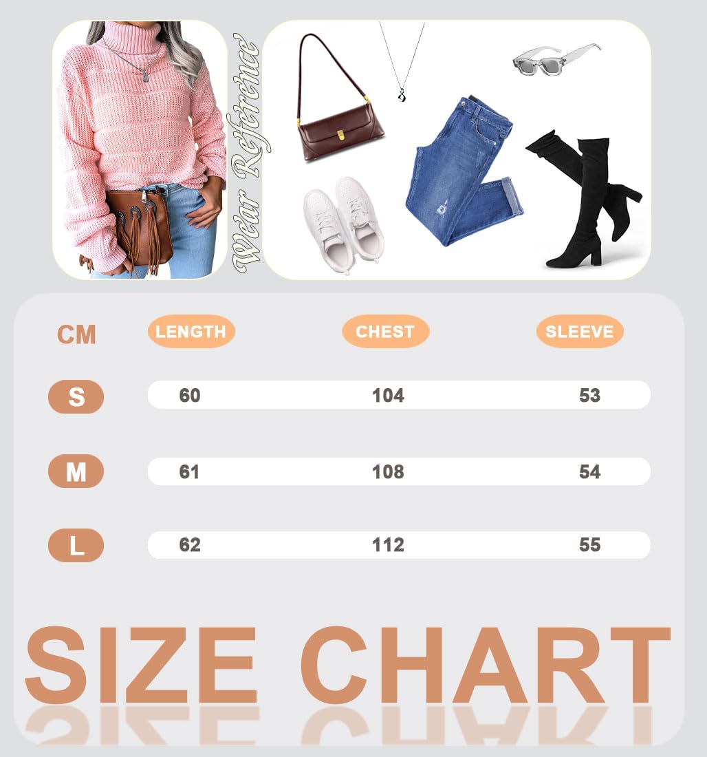 EBXN Jersey Mujer Invierno Cuello Alto Manga Larga