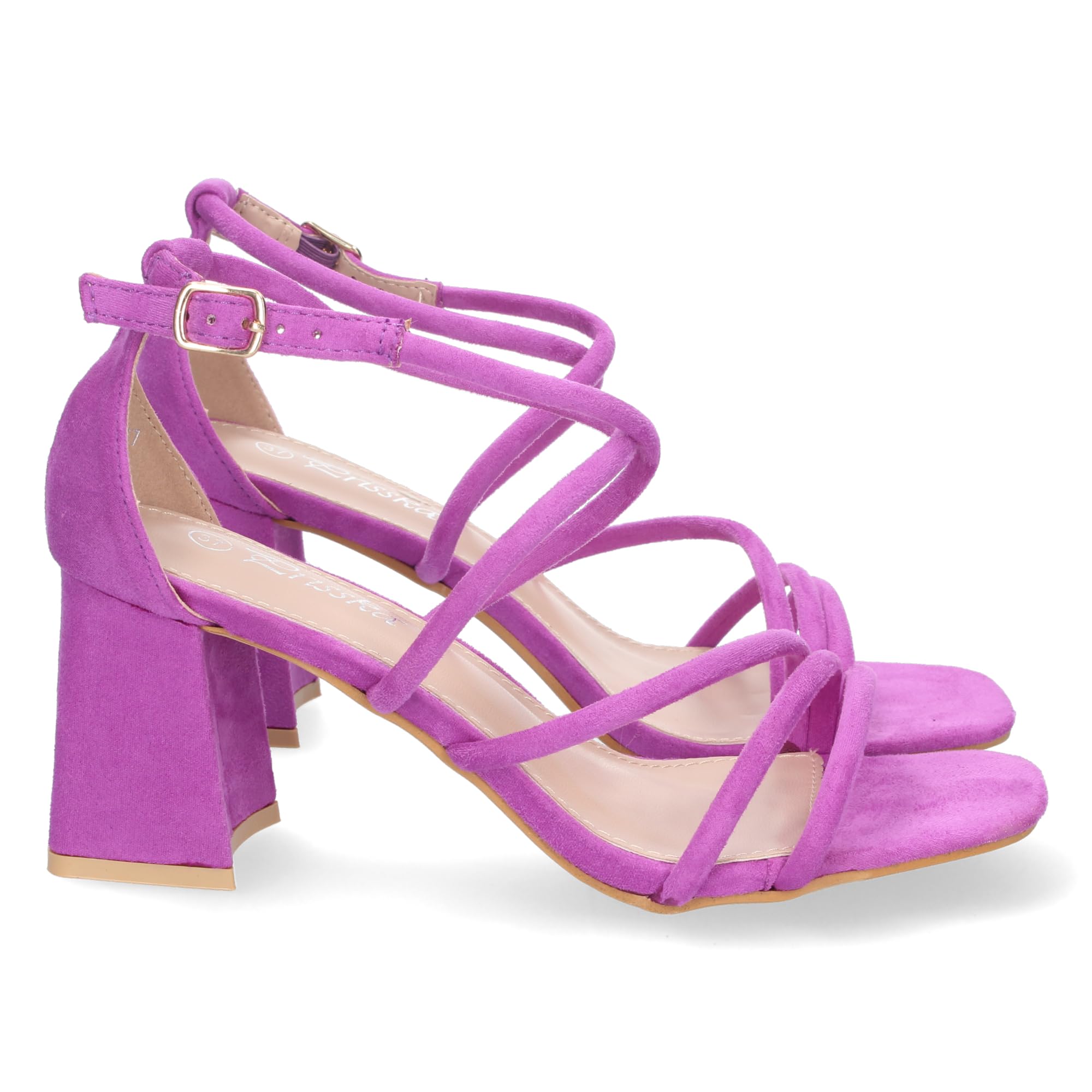 EBXN Sandalia de Tacon para Mujer