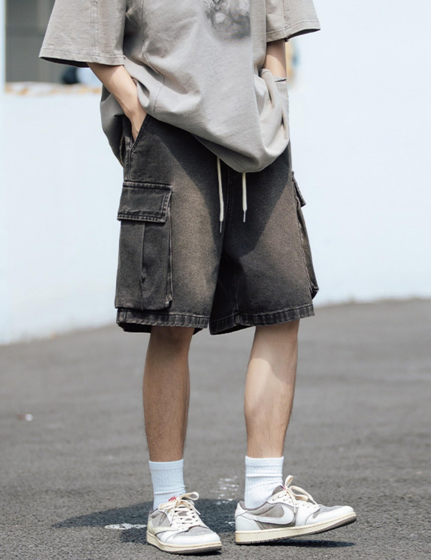 Baggy Jeans Shorts Men