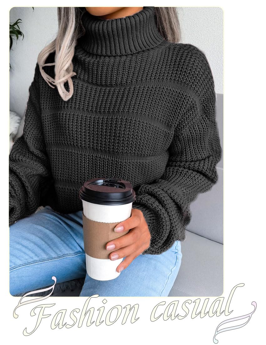 EBXN Jersey Mujer Invierno Cuello Alto Manga Larga