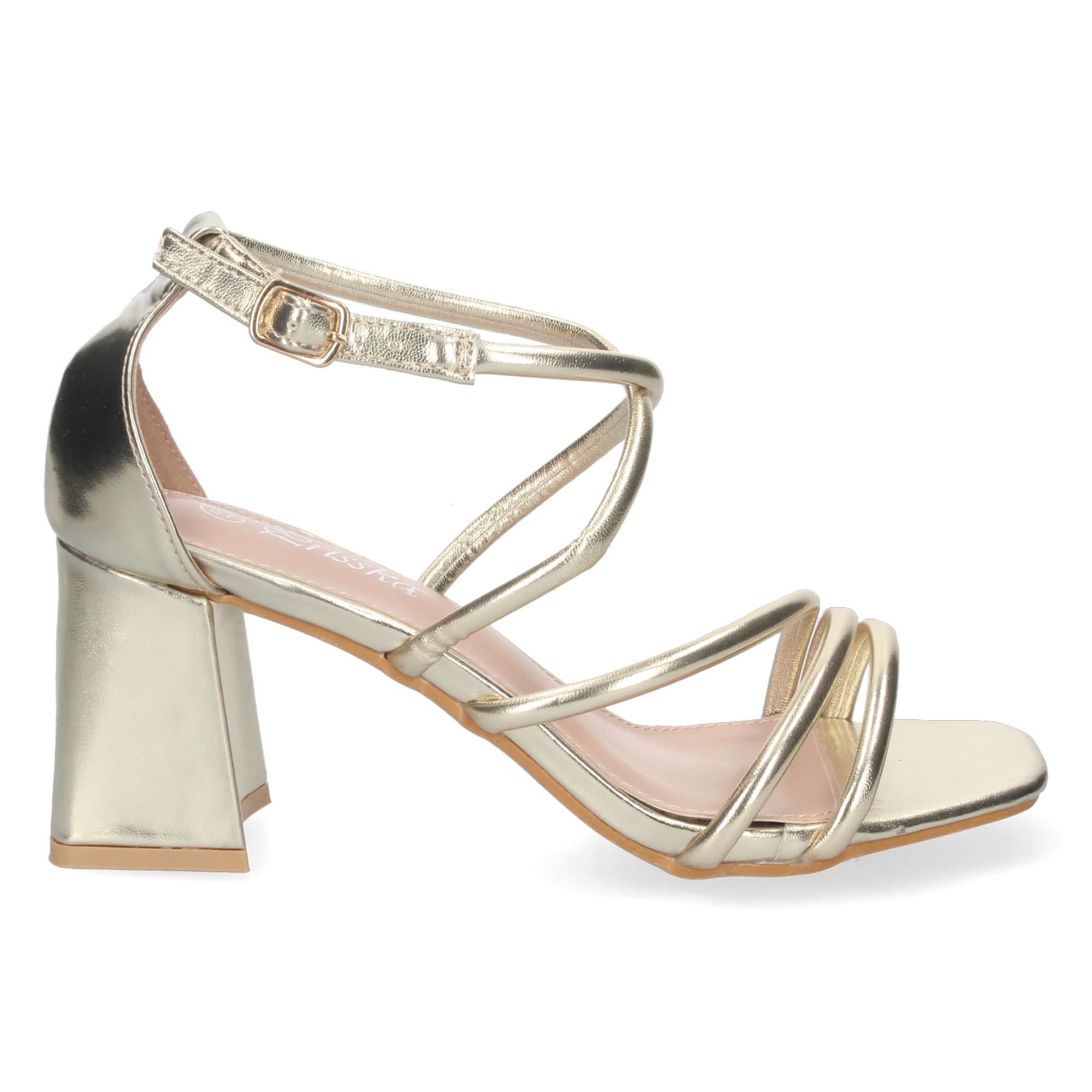 EBXN Sandalia de Tacon para Mujer