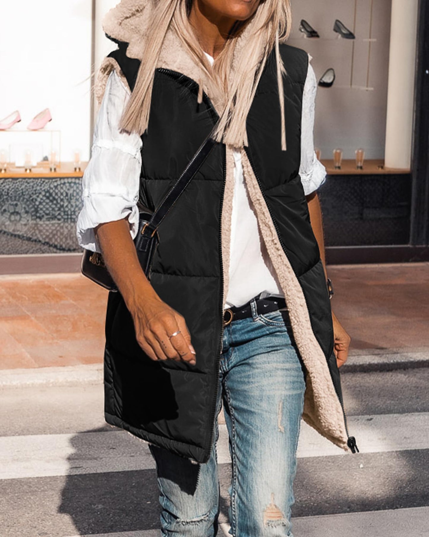 EBXN Long Puffer Vest Women
