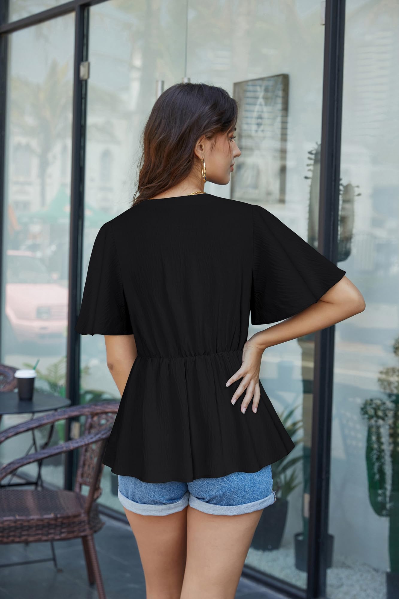 EBXN Mujer Casual Manga Larga Jersey