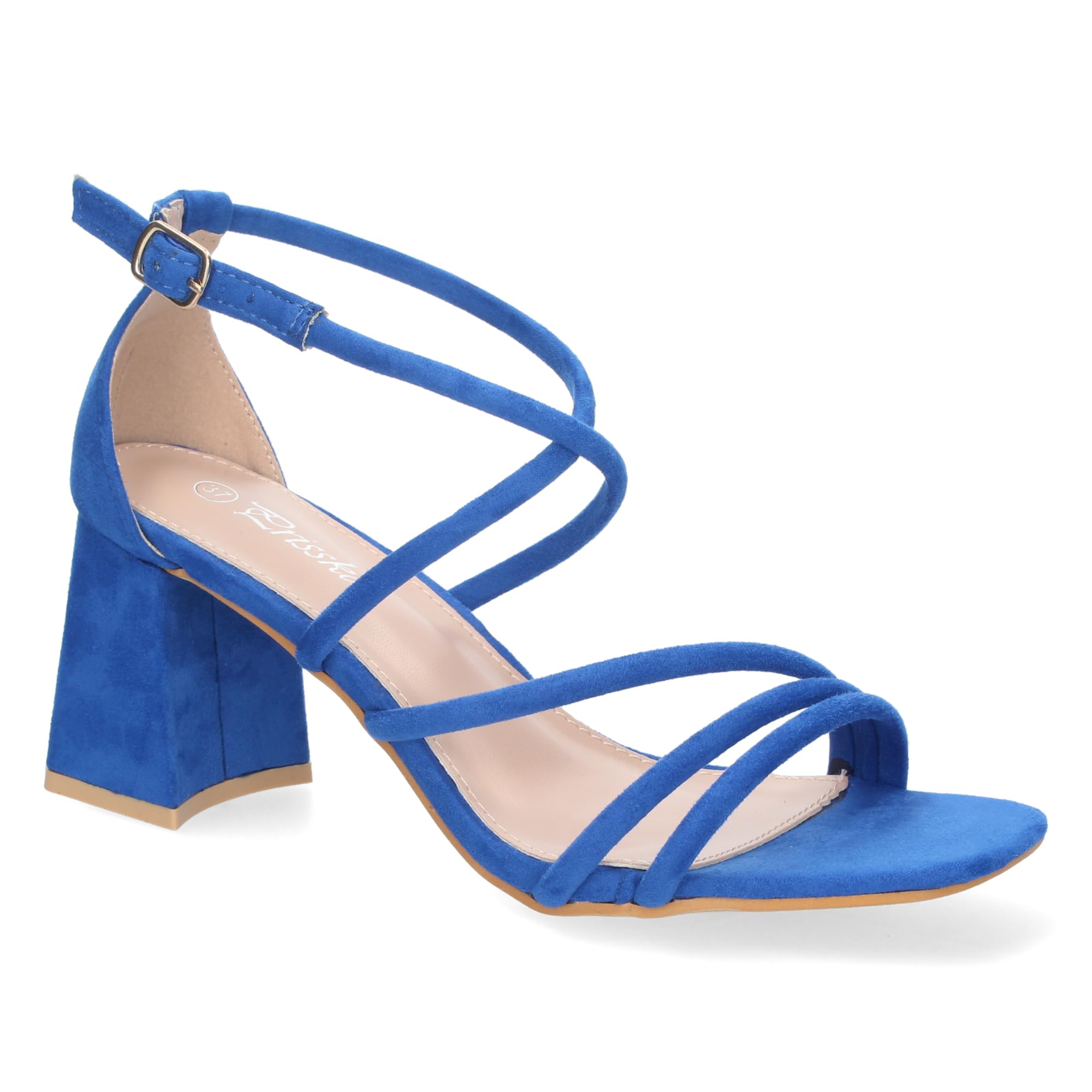 EBXN Sandalia de Tacon para Mujer
