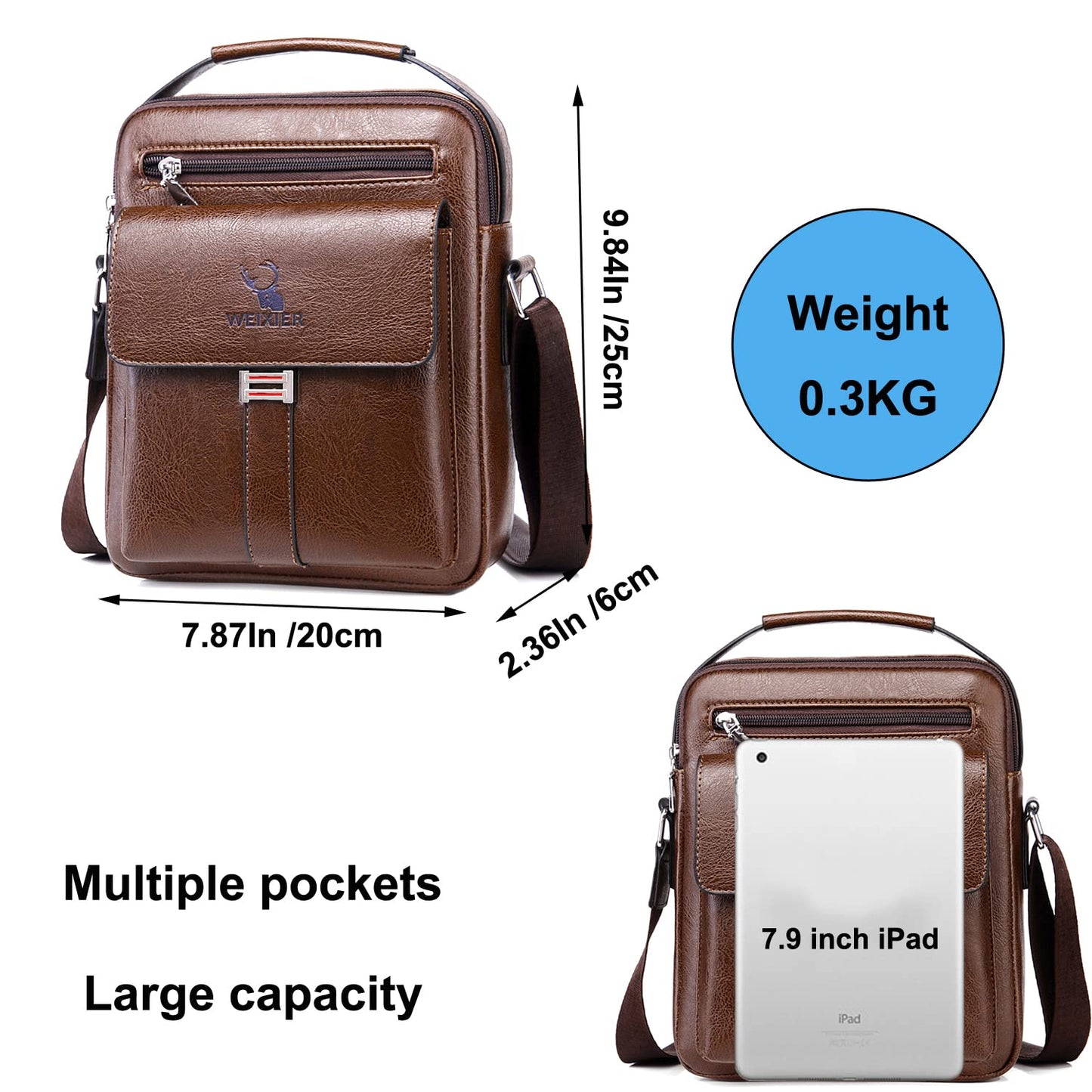 EBXN - Bolsos Bandolera para Hombre