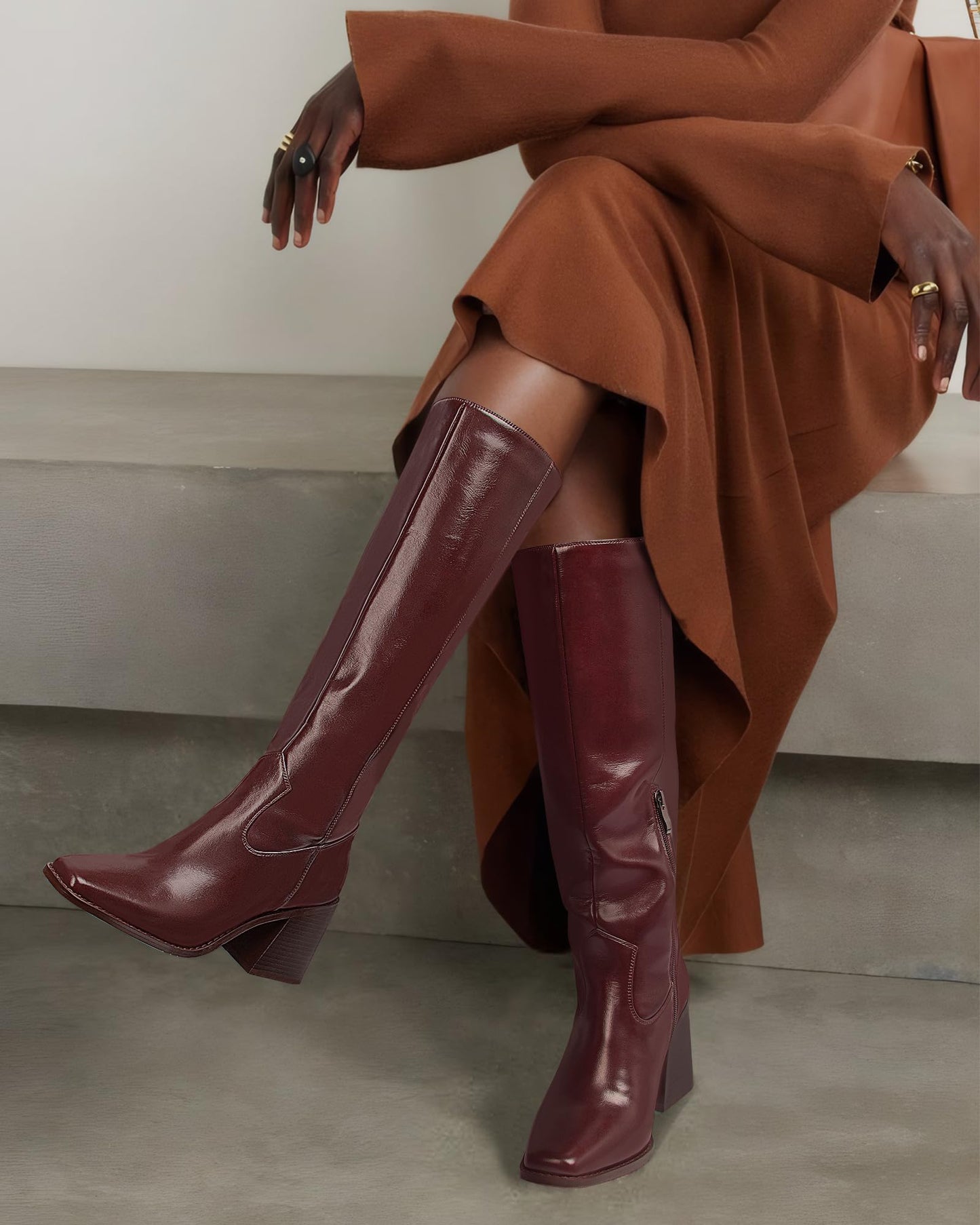 EBXN Knee High Boots for Women