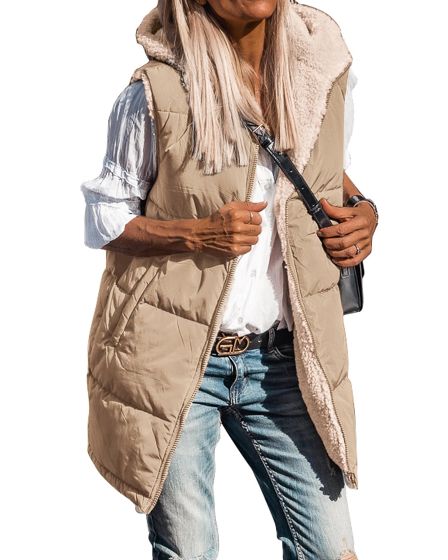 EBXN Long Puffer Vest Women