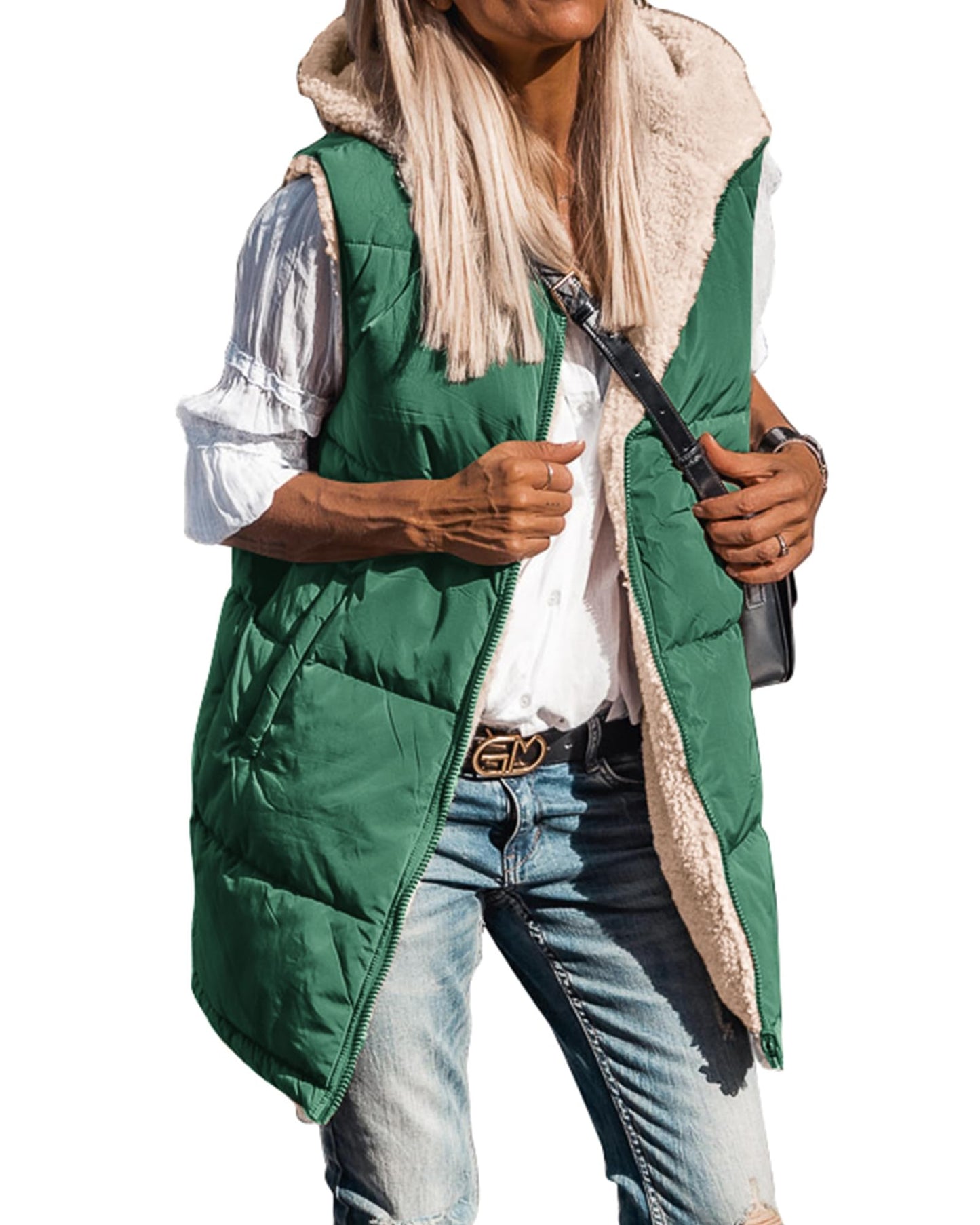 EBXN Long Puffer Vest Women