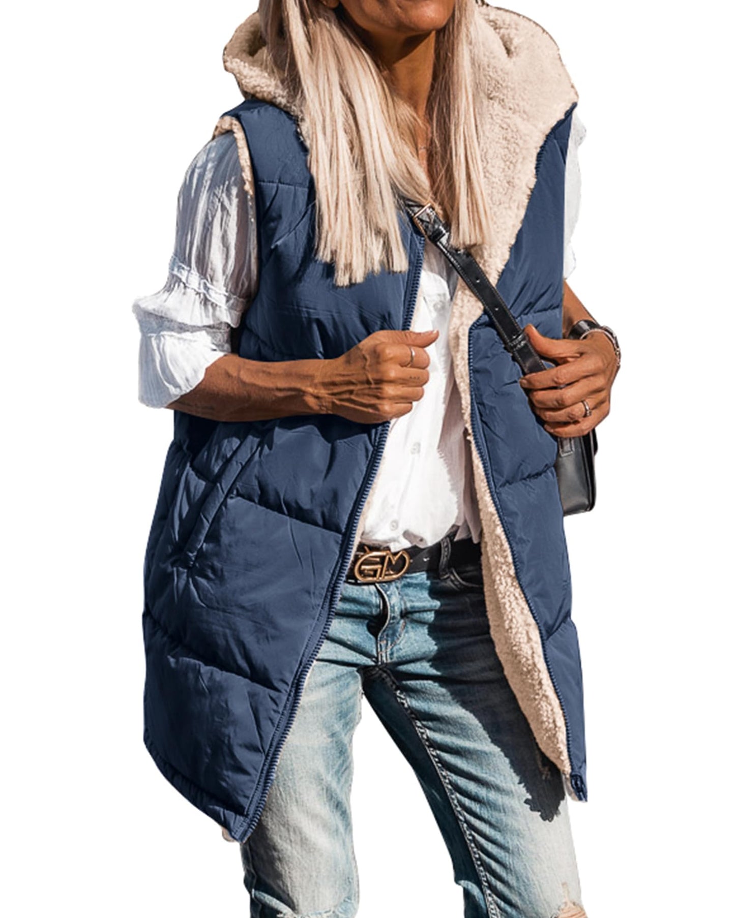 EBXN Long Puffer Vest Women