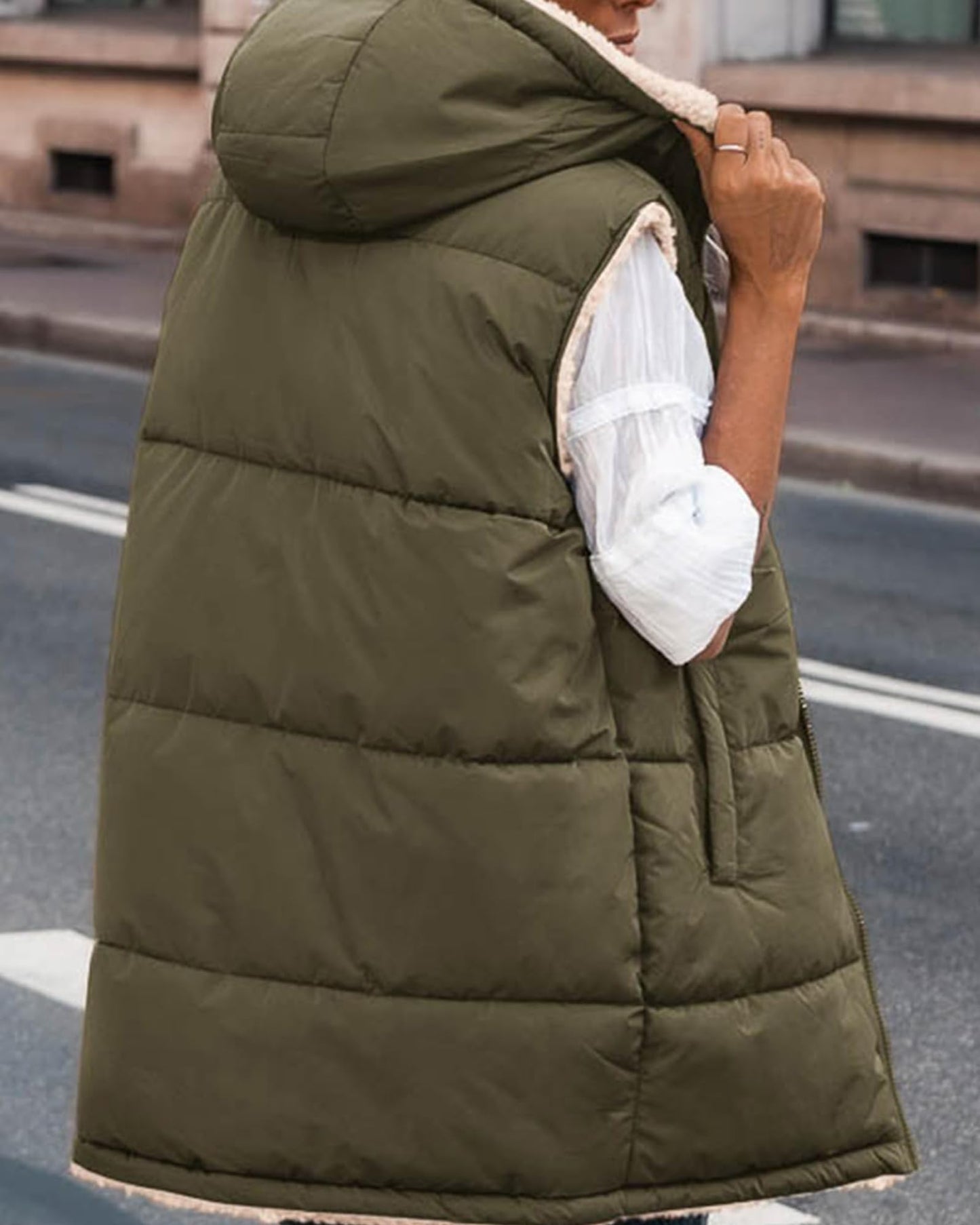 EBXN Long Puffer Vest Women
