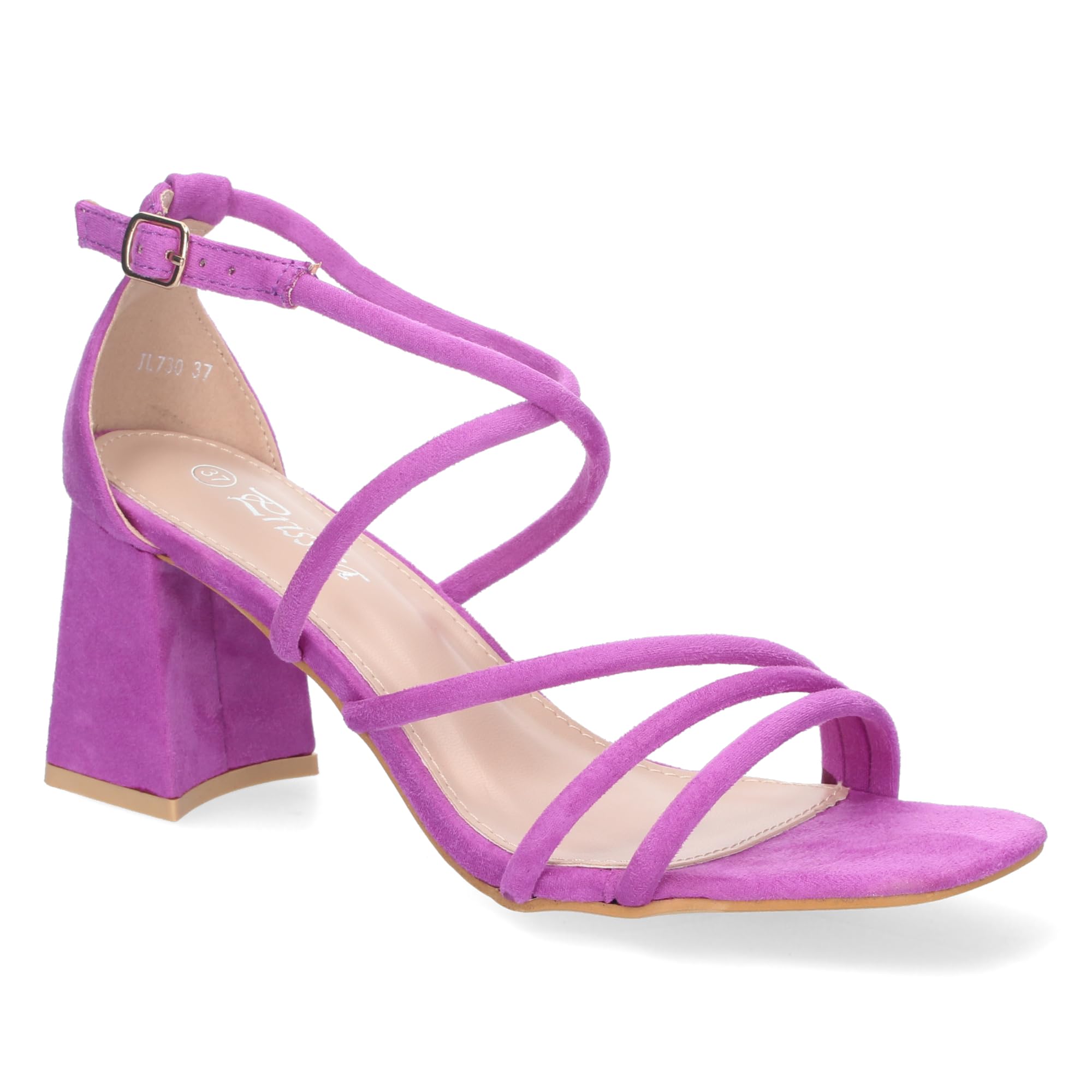 EBXN Sandalia de Tacon para Mujer