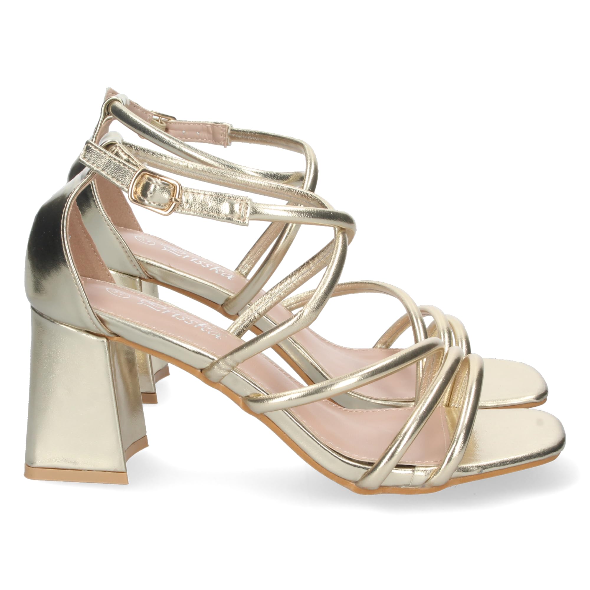 EBXN Sandalia de Tacon para Mujer