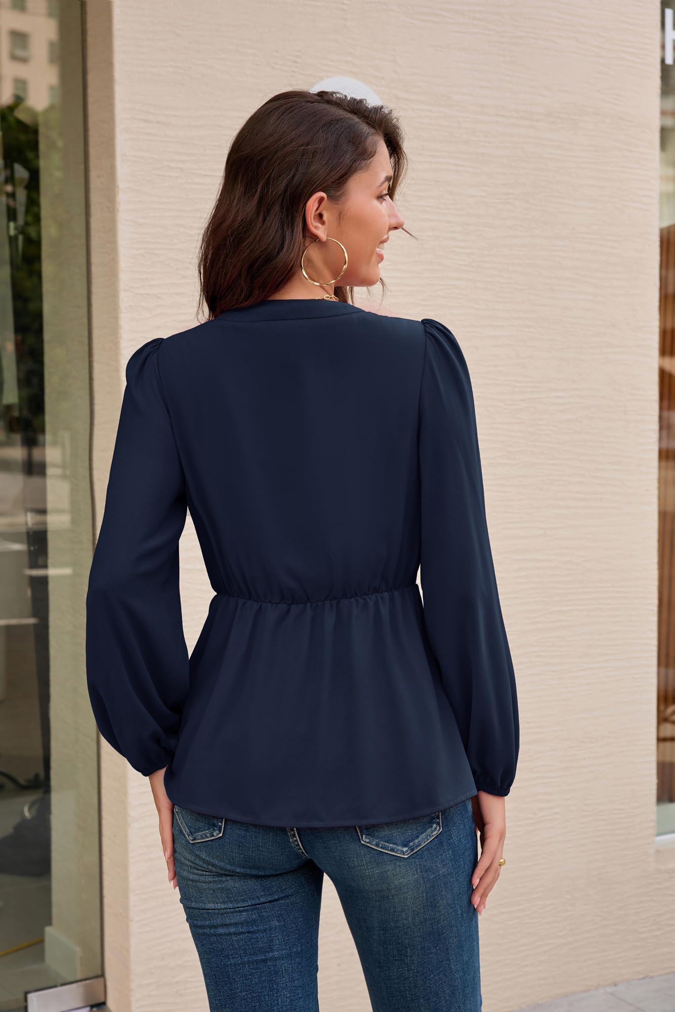 EBXN Mujer Casual Manga Larga Jersey