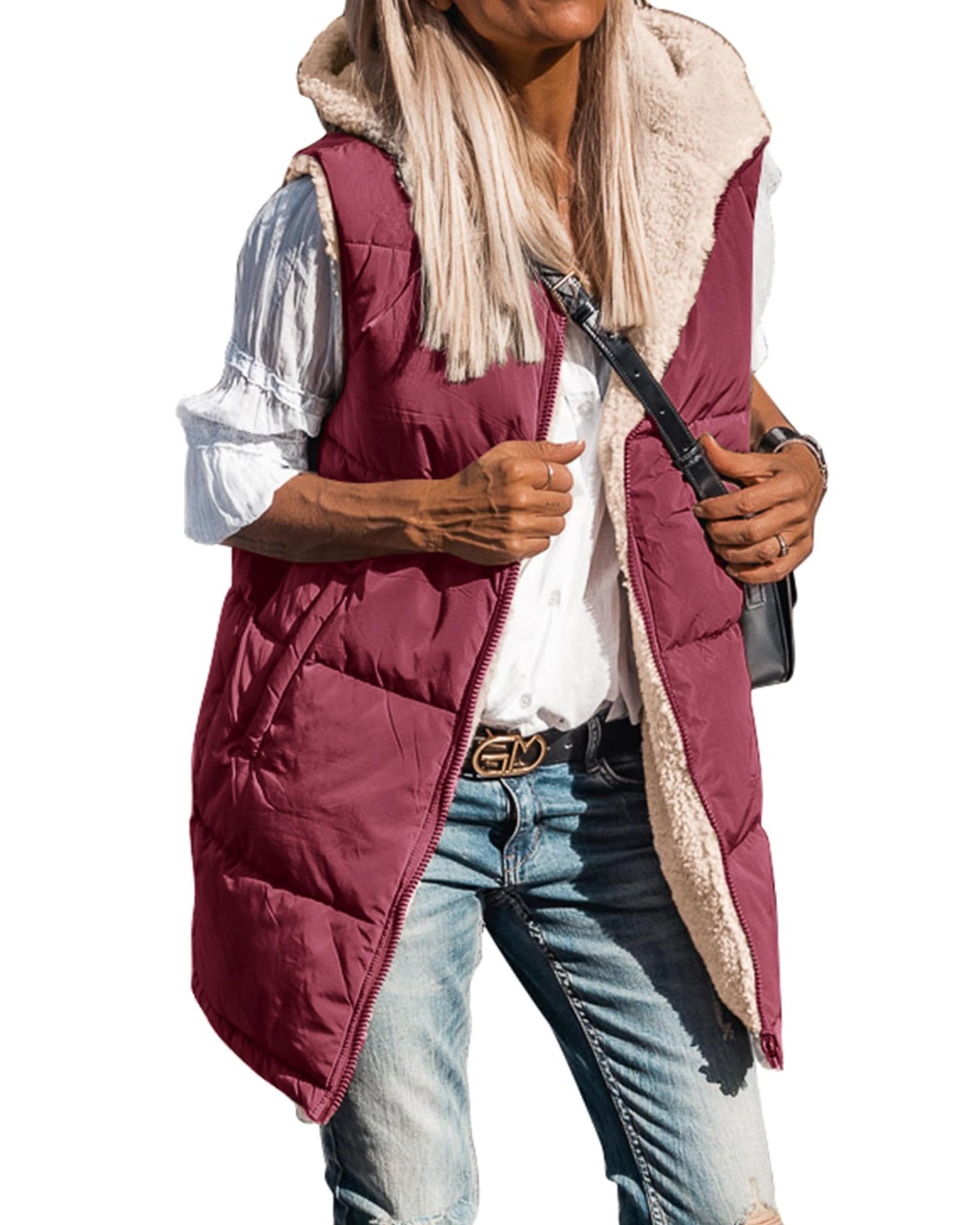 EBXN Long Puffer Vest Women