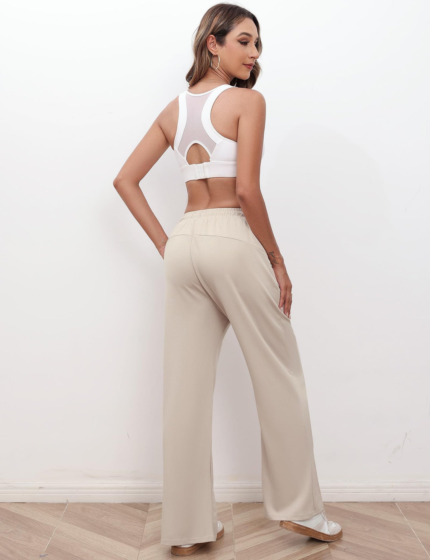 EBXN Pantalones Anchos Mujer