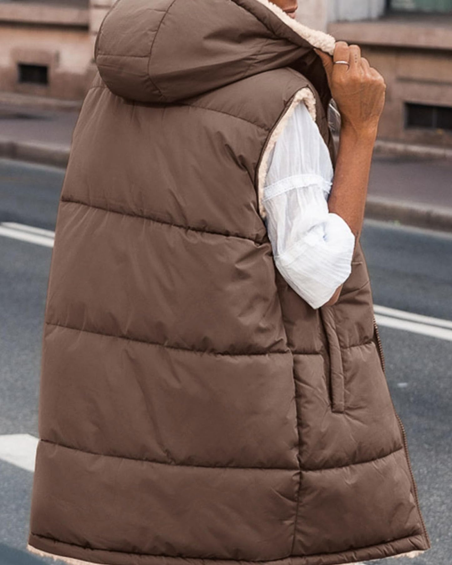 EBXN Long Puffer Vest Women
