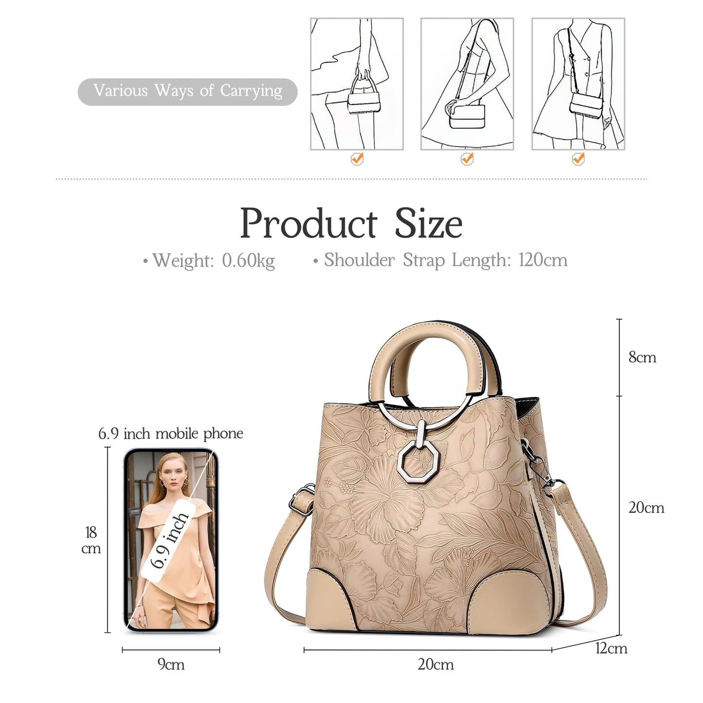 EBXN Bolsos de mujer Elegante
