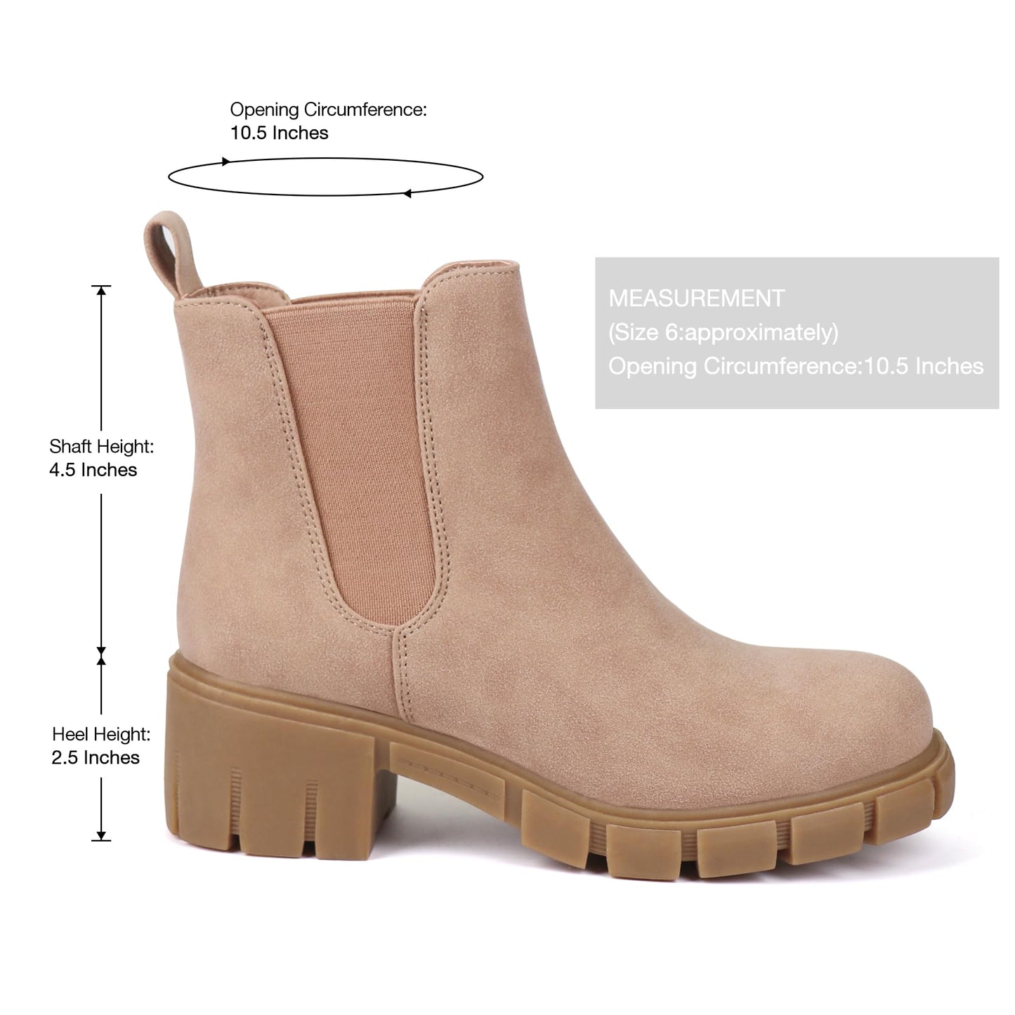 EBXN Women Platform Ankle Boots