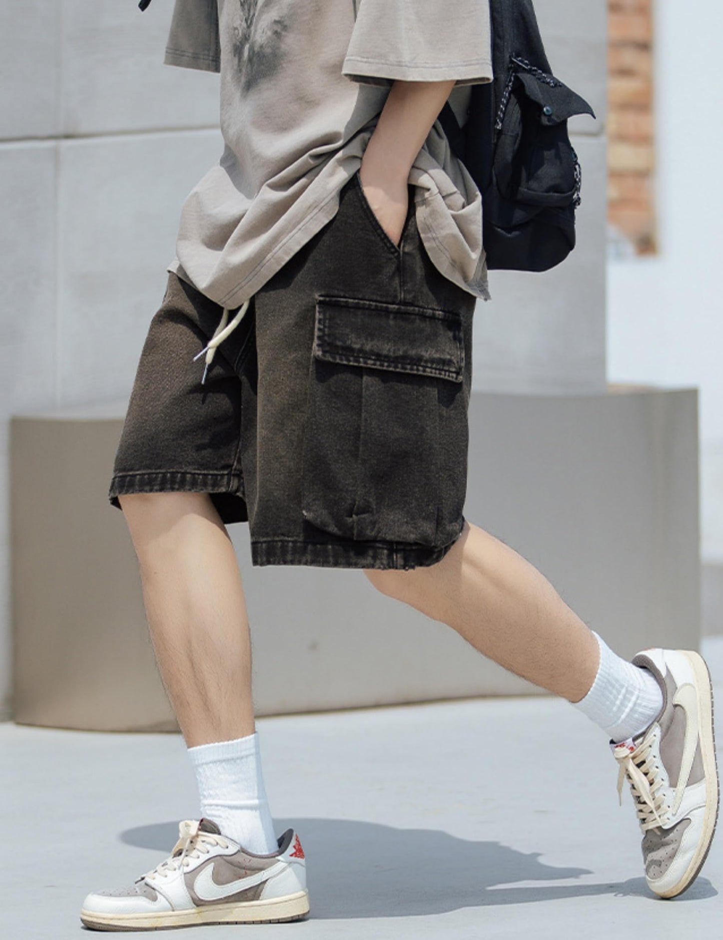 Baggy Jeans Shorts Men