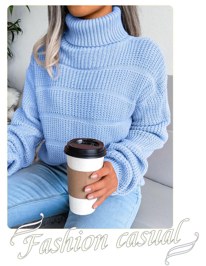 EBXN Jersey Mujer Invierno Cuello Alto Manga Larga