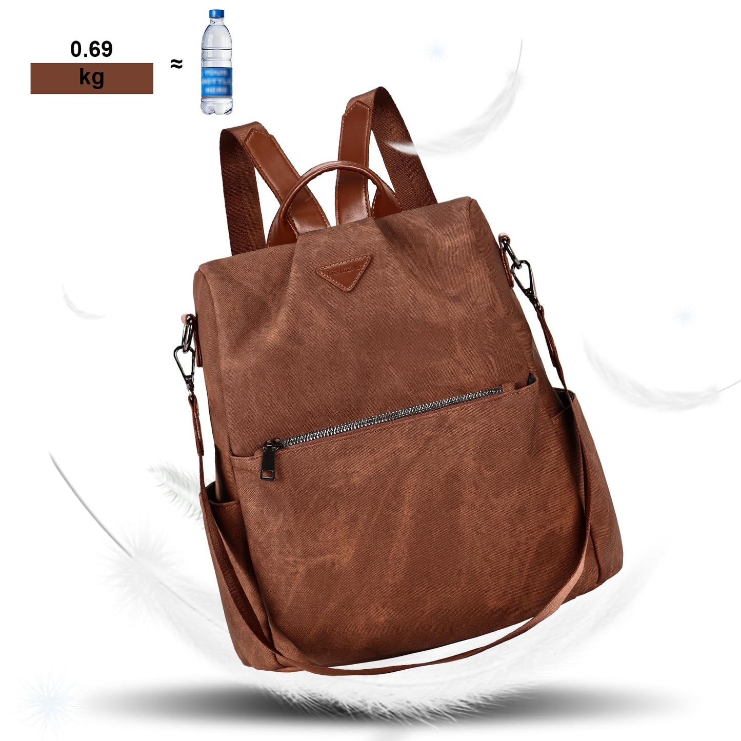 EBXN Mochila de Cuero PU