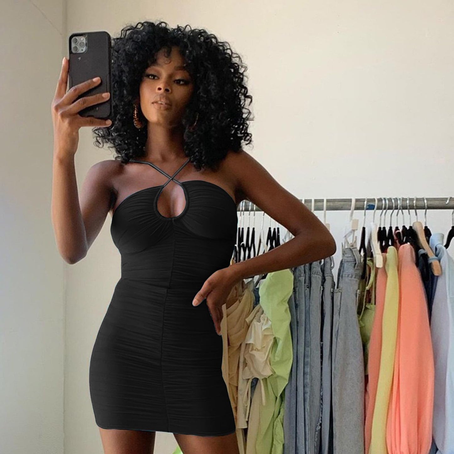 Sexy Mujer Mini Vestido