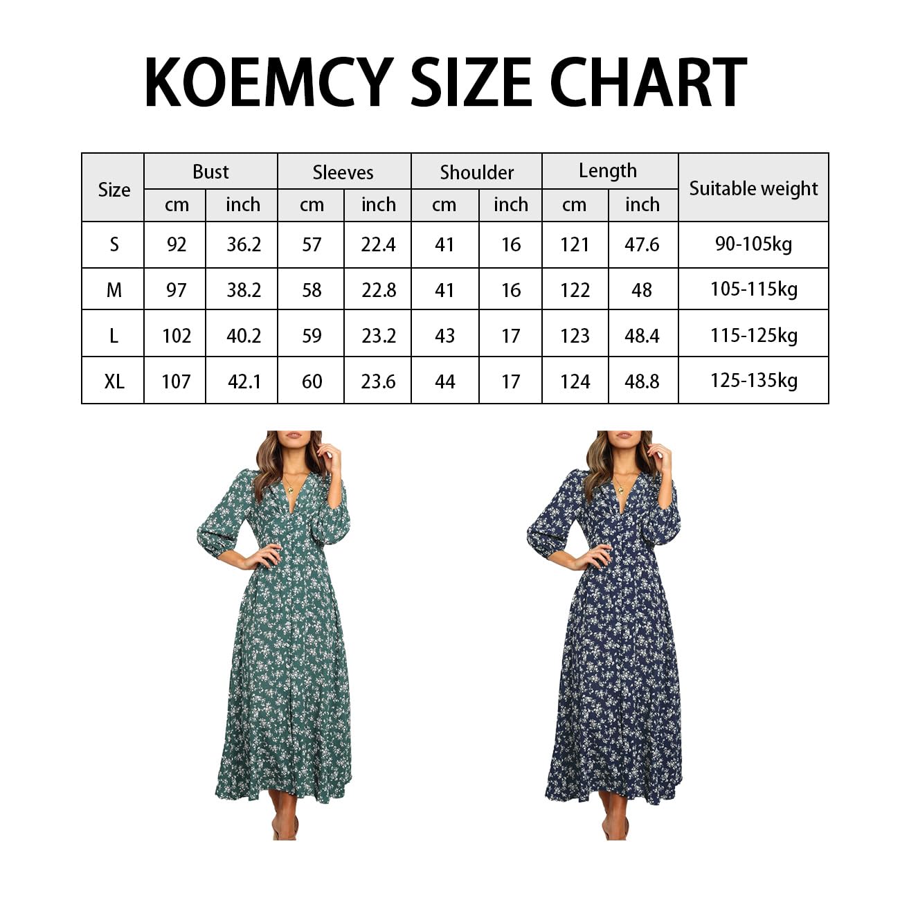 EBXN Vestidos Mujer Floral