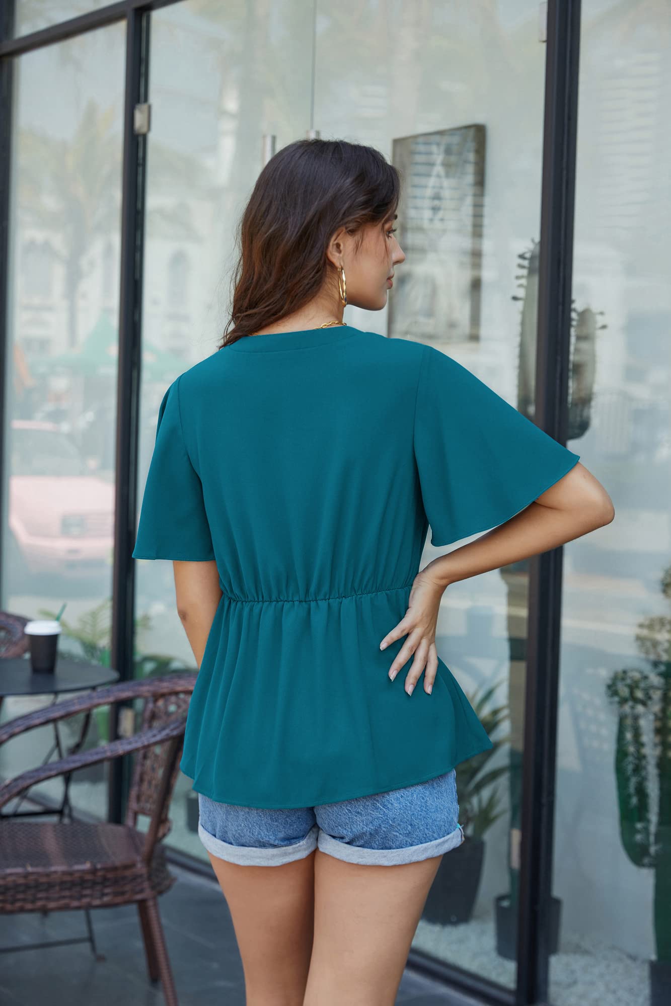 EBXN Mujer Casual Manga Larga Jersey