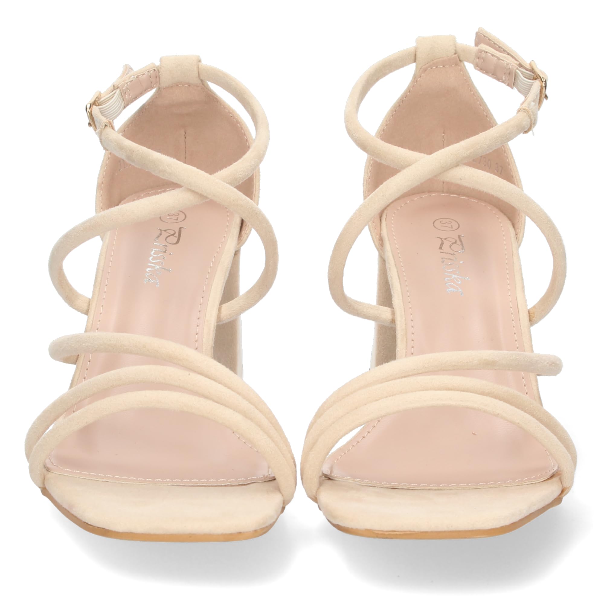 EBXN Sandalia de Tacon para Mujer