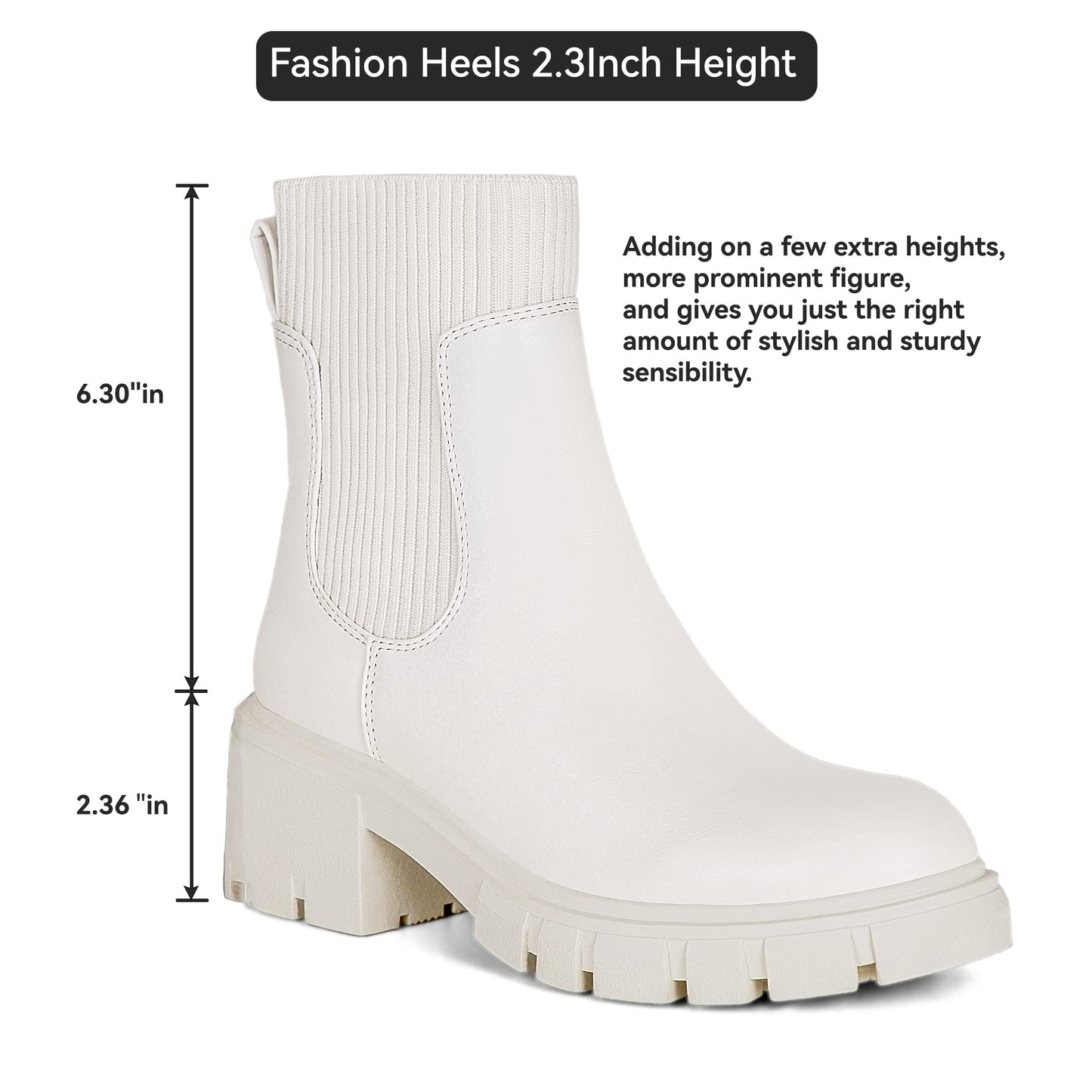 EBXN Women's Chelsea Boots Fashion Slip