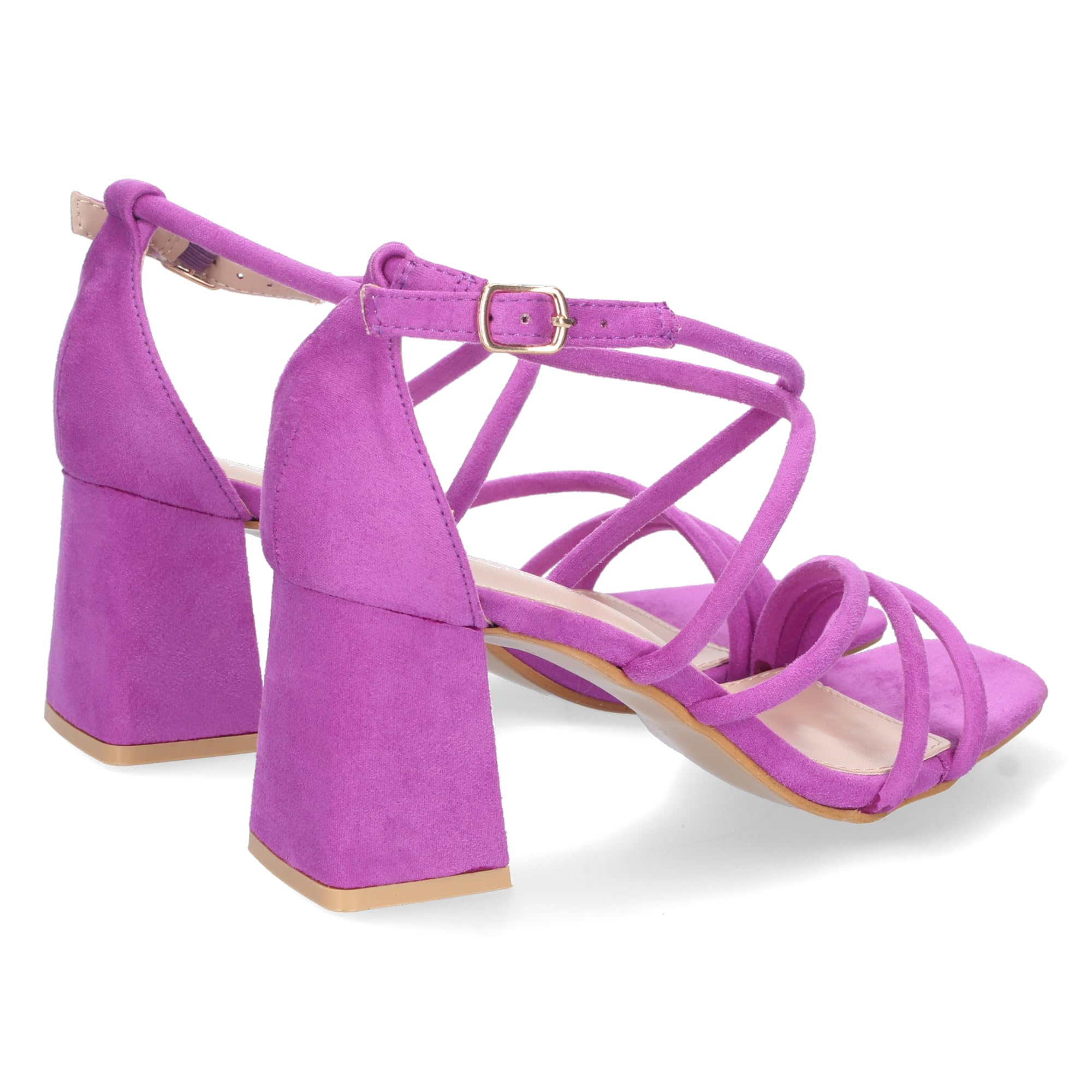 EBXN Sandalia de Tacon para Mujer