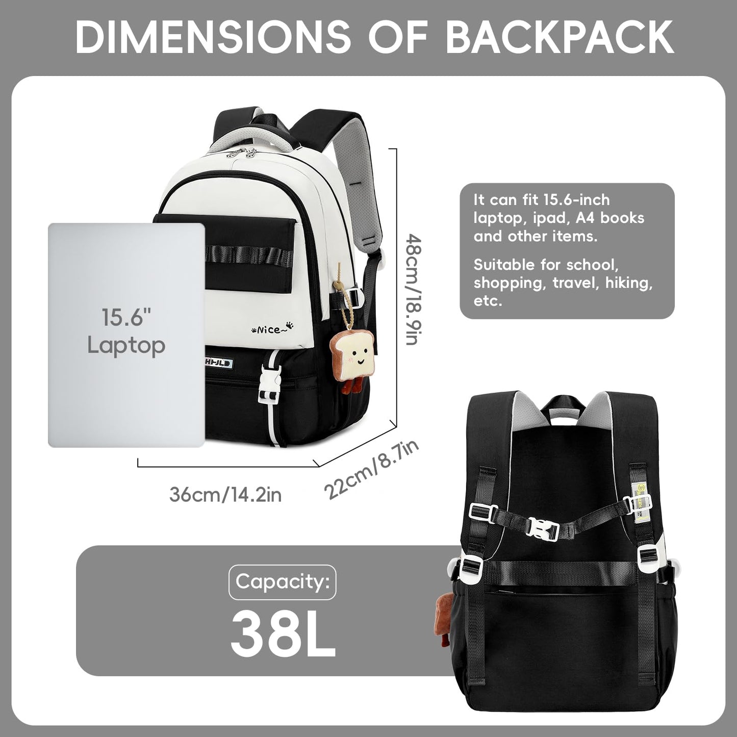 EBXN Mochilas Escolares Niñas