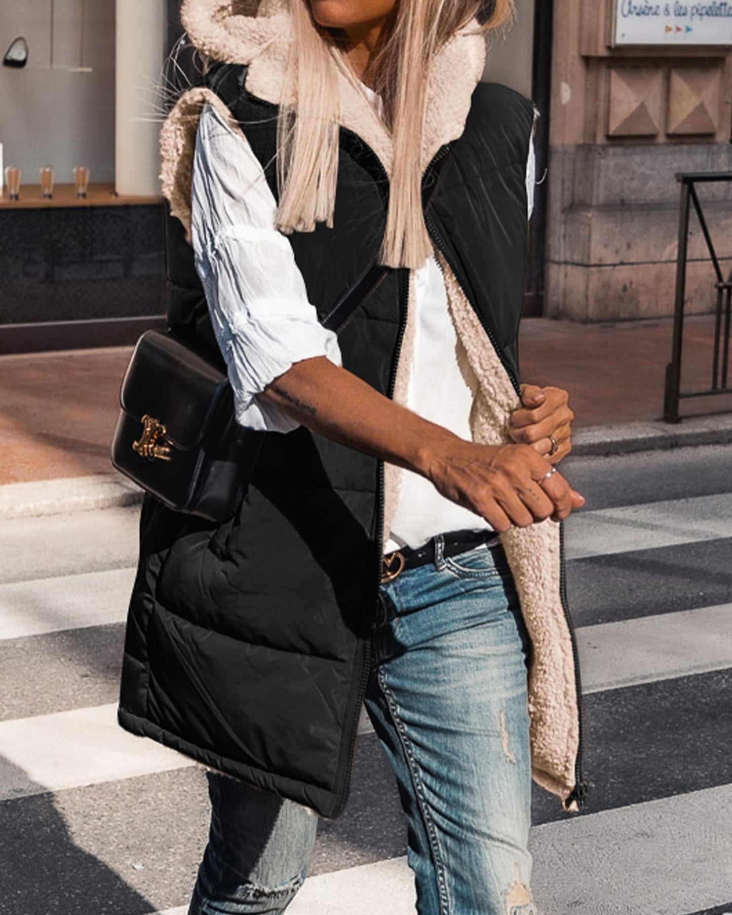 EBXN Long Puffer Vest Women