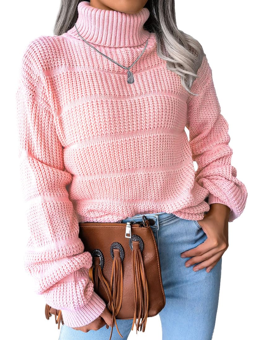 EBXN Jersey Mujer Invierno Cuello Alto Manga Larga